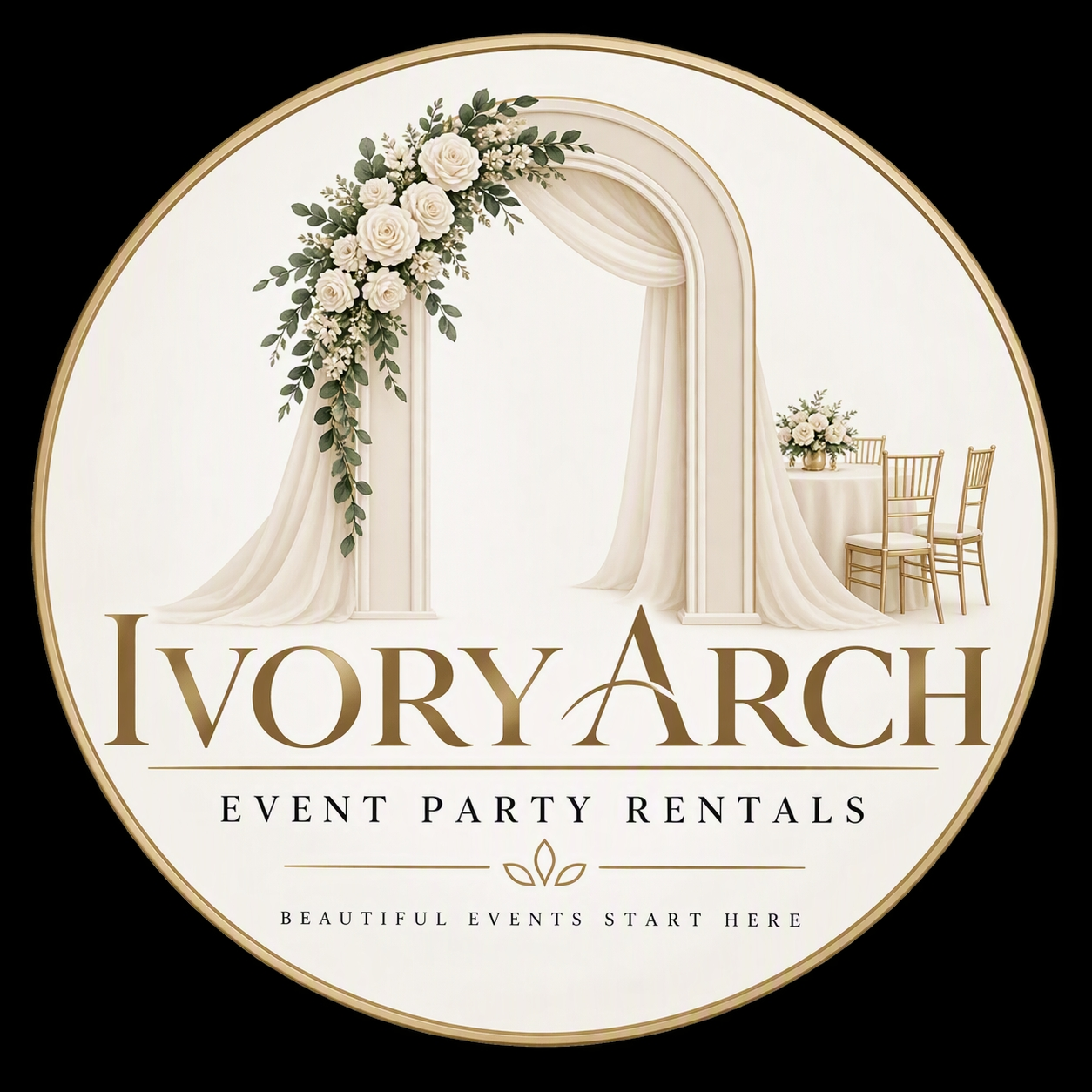 Ivory Arch Event Party Rentals logo